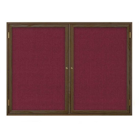 United Visual Products Open Faced Traditional Rounded Corkboard UV643ARC-WHITE-DRKSPR